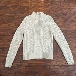Vintage lauren Ralph Lauren Hand Knitted Beige Turtleneck Adult Size M